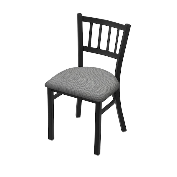 610 Contessa 18" Chair with Black Wrinkle Finish and Graph Alpine Seat